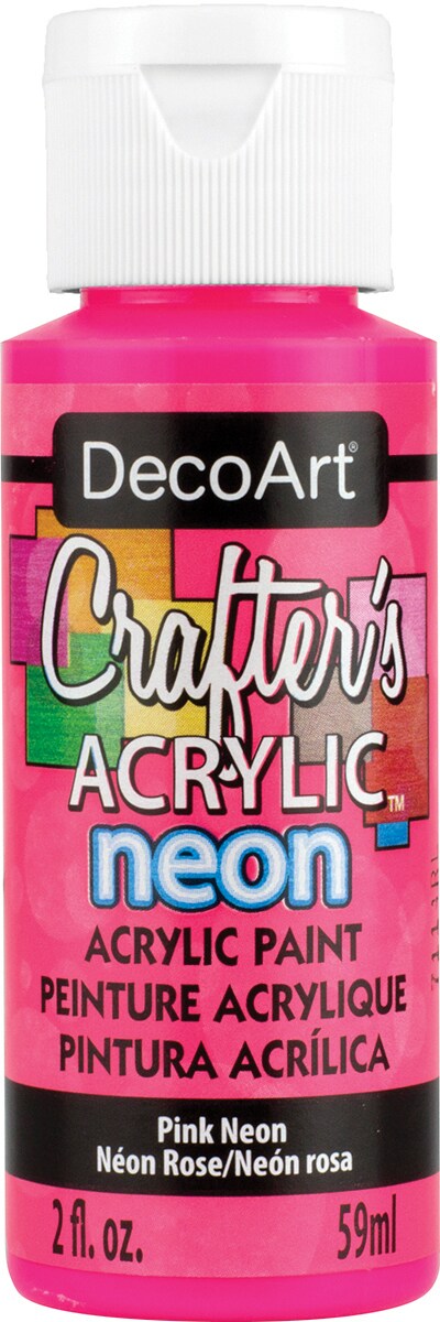 Crafter's Acrylic All-Purpose Paint 2oz Pink Neon