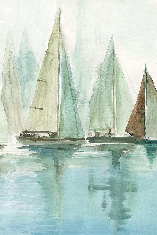 Blue Sailboats II Poster Print by Allison Pearce - Item # VARPDXPS208A