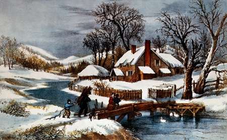Ingleside Winter Poster Print by Currier and Ives - Item # VARPDX277187