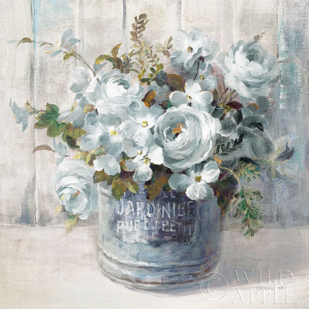 Garden Blooms I Blue Crop Poster Print by Danhui Nai - Item # VARPDX44811