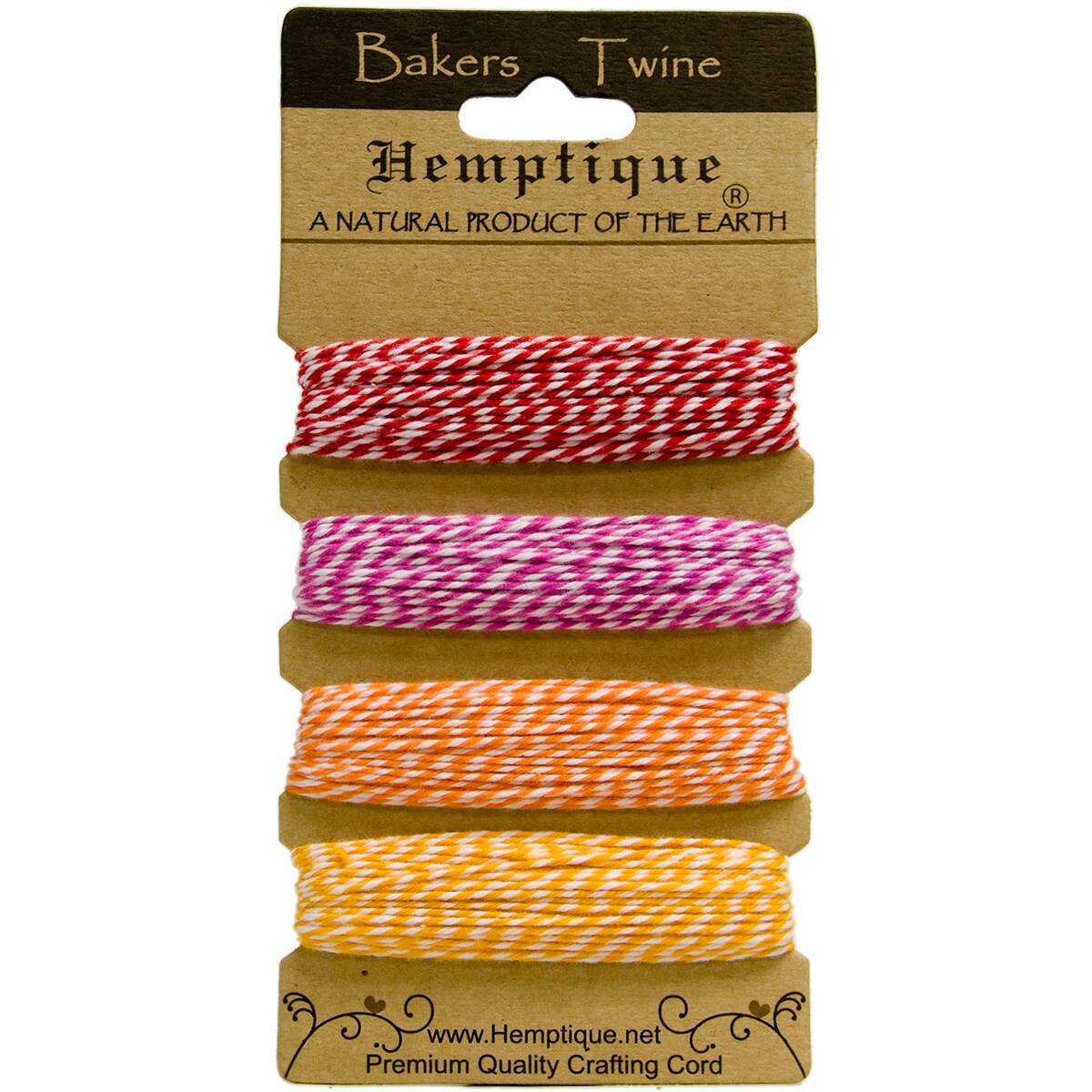Hemptique Cotton Baker&#x27;s Twine 2-Ply 120&#x27;-Candy Lane