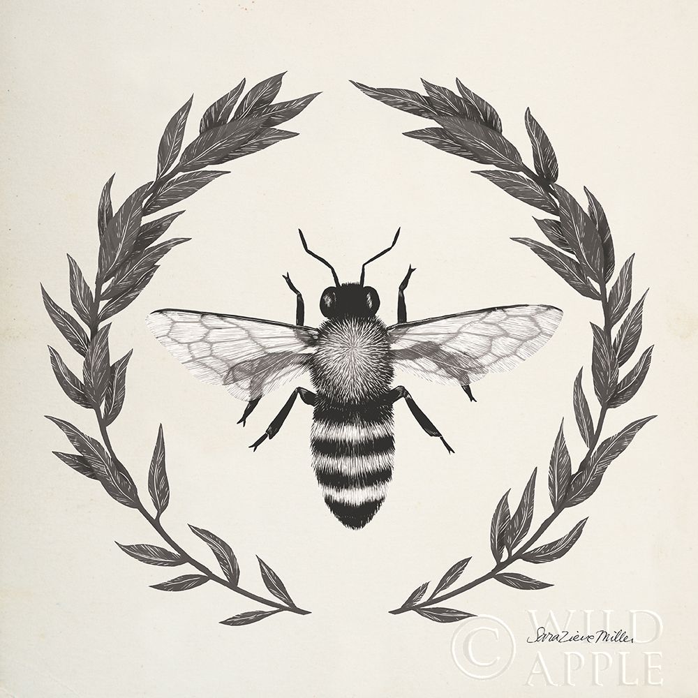Happy to Bee Home I Neutral Poster Print by Sara Zieve Miller # 54681