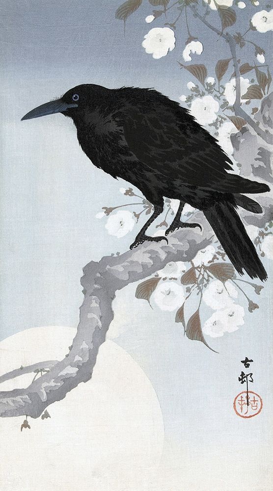 Crow at Full Moon, 1900-1930 Poster Print by Ohara Koson - Item # VARPDXK2726D