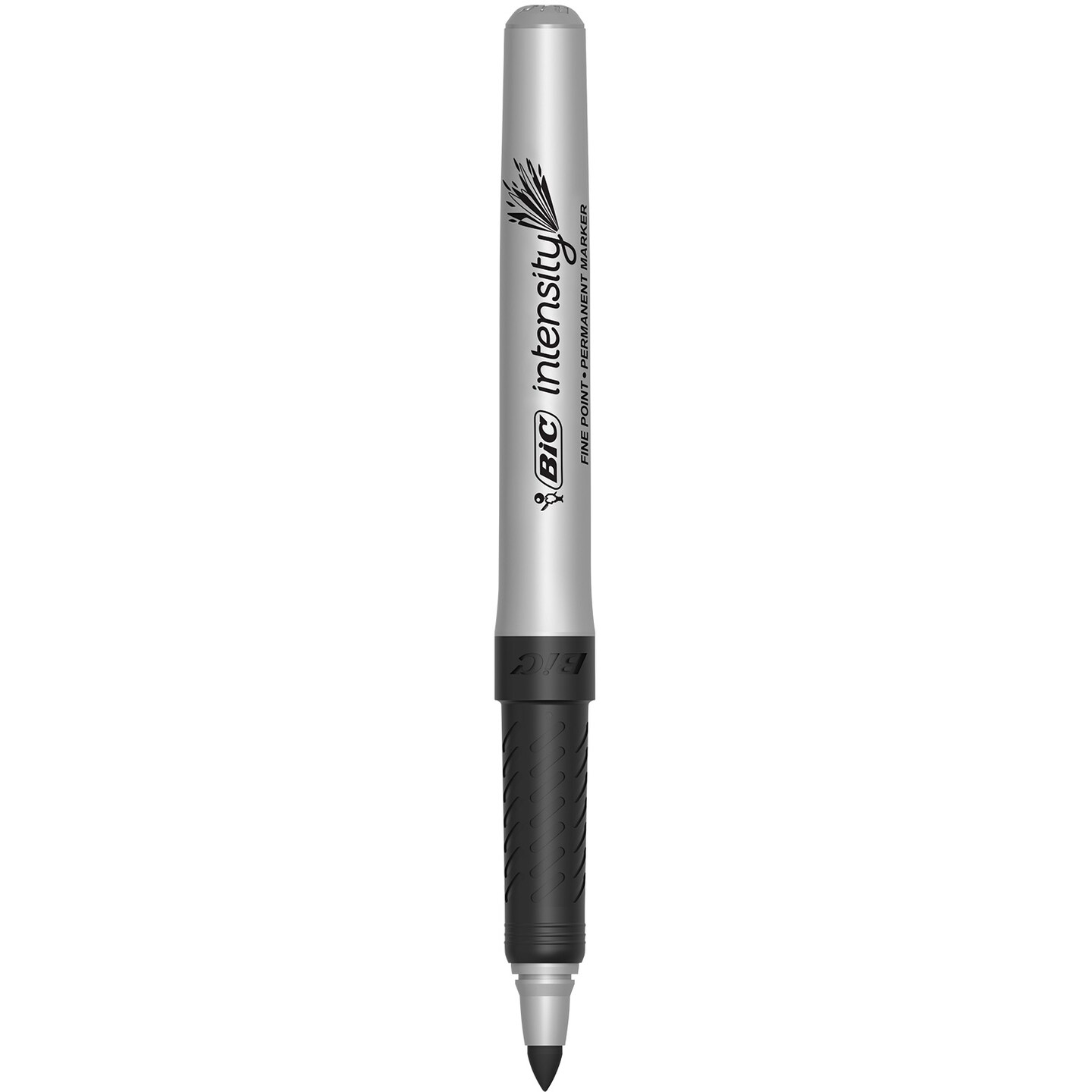 BIC Intensity Permanent Markers, Fine Point, Black, Low Odor, 12