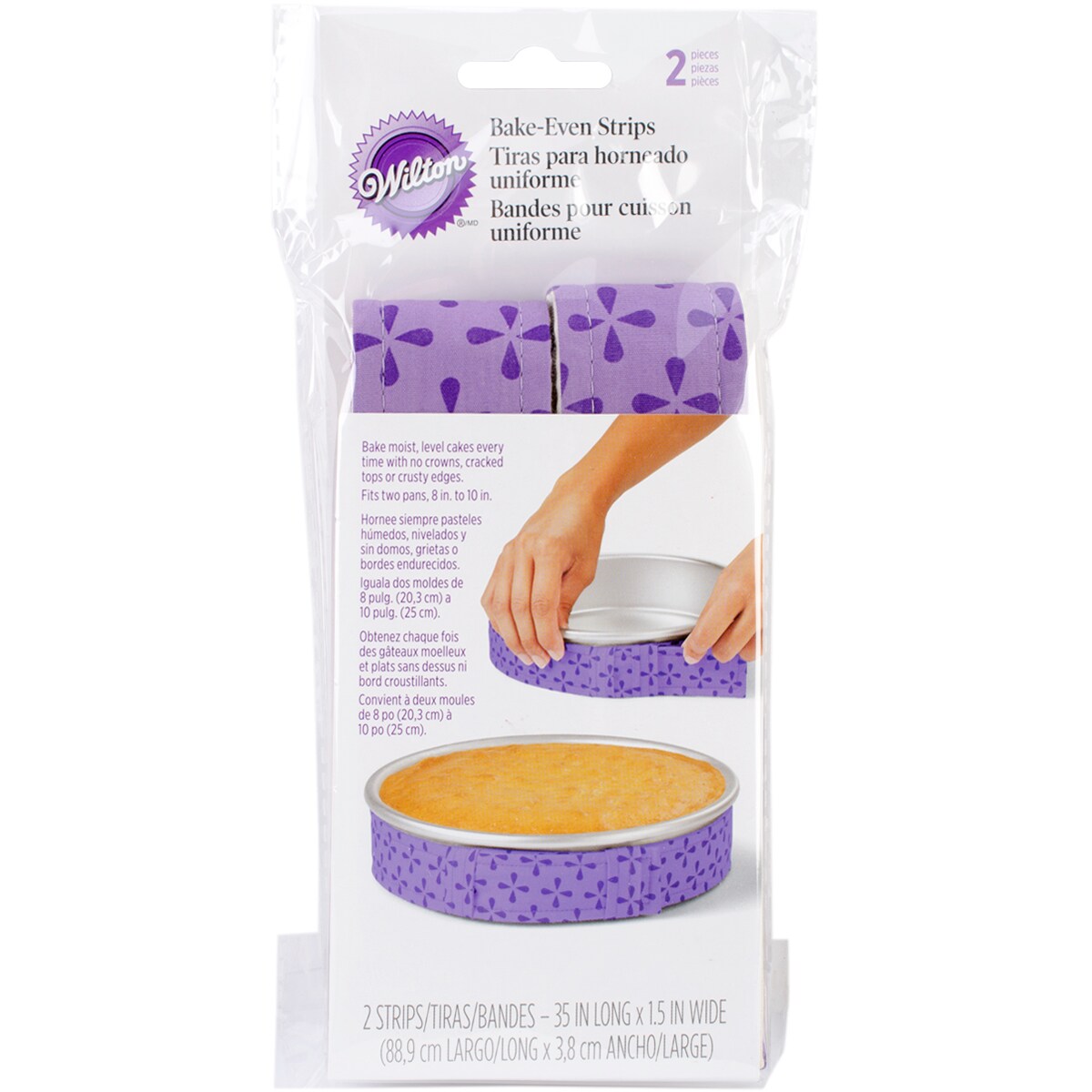 Wilton Bake-Even Cake Strips 2/Pkg-35&#x22;X1.5&#x22;
