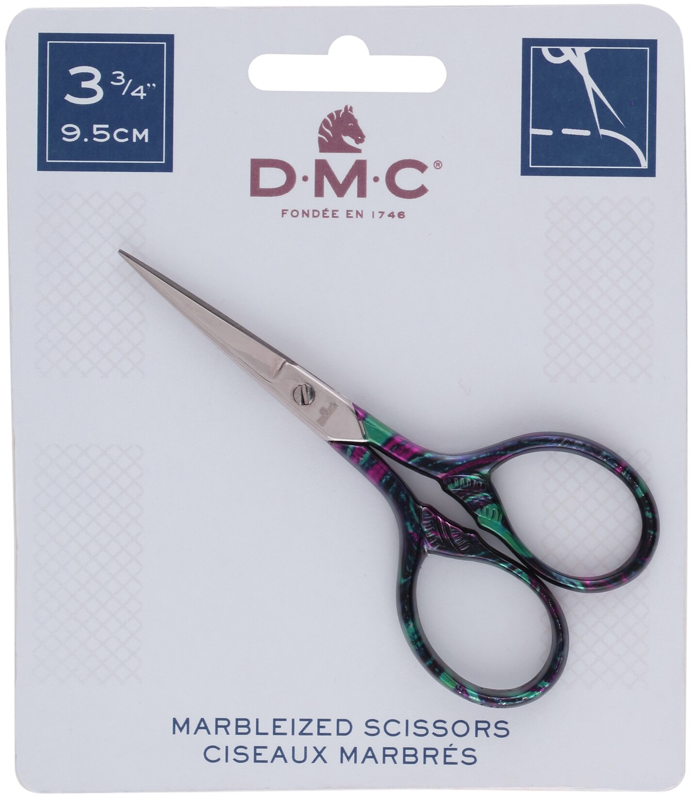 DMC Marbleized Embroidery Scissors 3.75"-Purple Essence