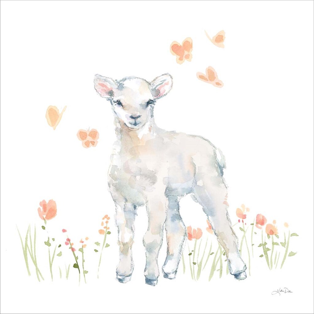 Spring Lambs II by Katrina Pete 12&#x22; x 12&#x22; Canvas Wall Art