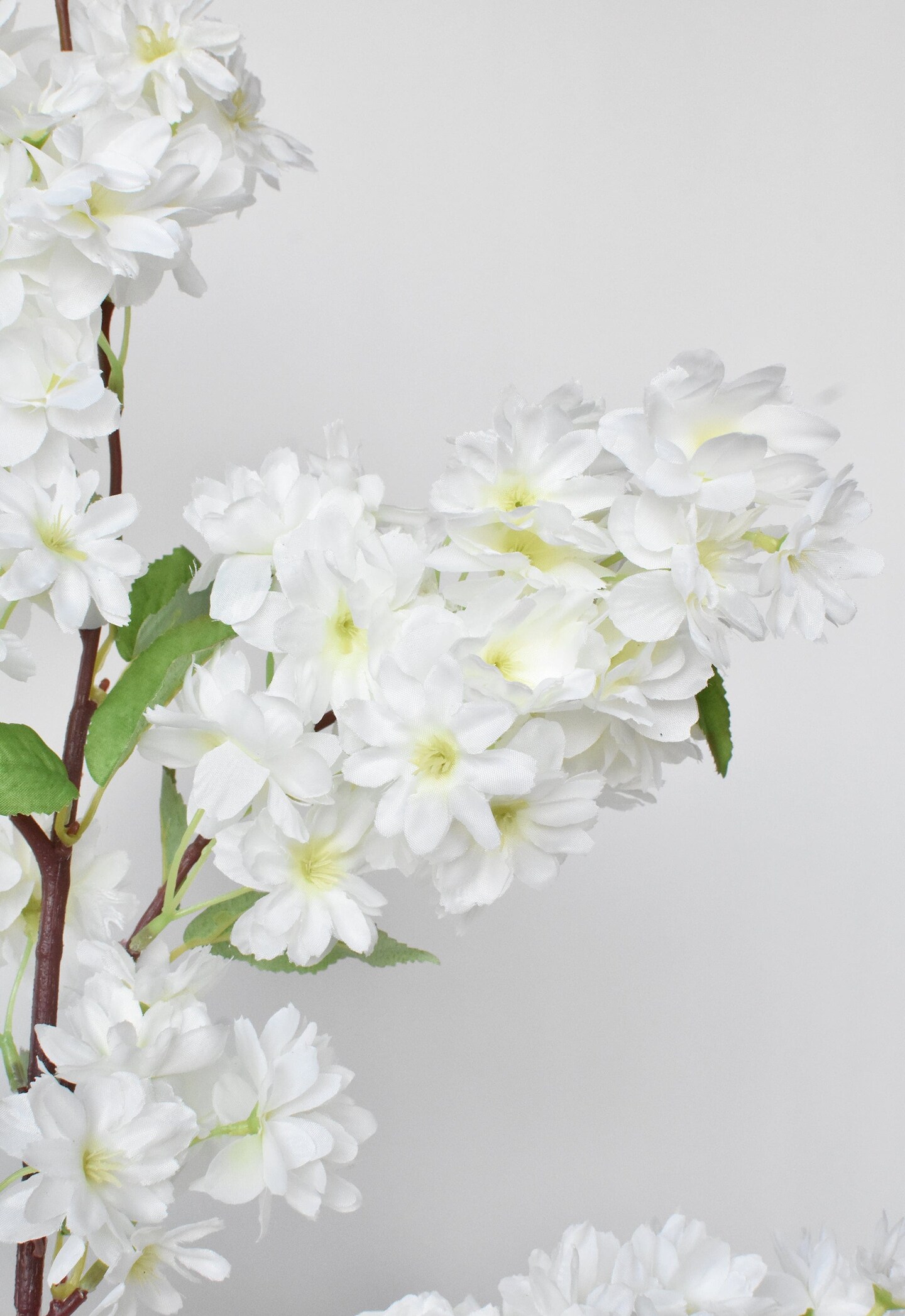 40&#x22; Faux Cherry Blossom Branch Stem Cream