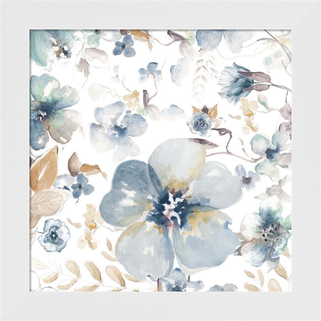 Indigo Beauty on White II by Patricia Pinto 14&#x22; x 14&#x22; Framed Wall Art