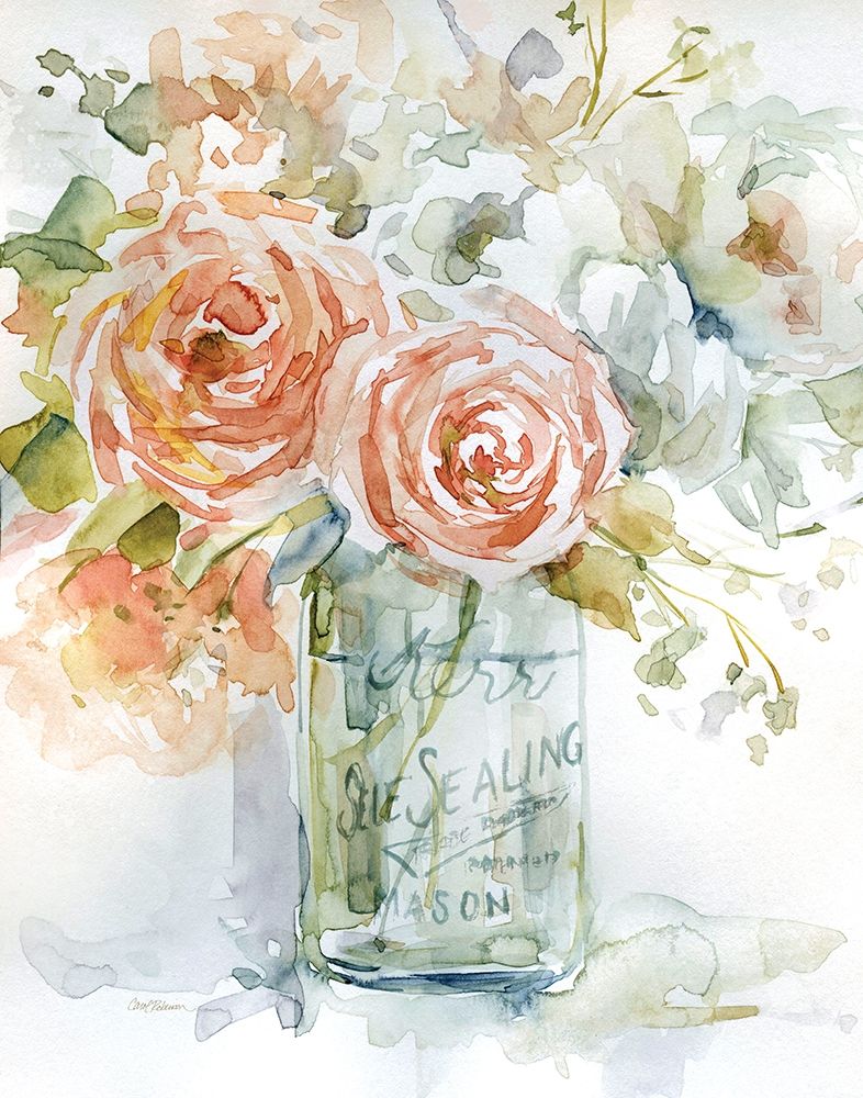 Cabbage Roses II Poster Print by Carol Robinson - Item # VARPDX19462
