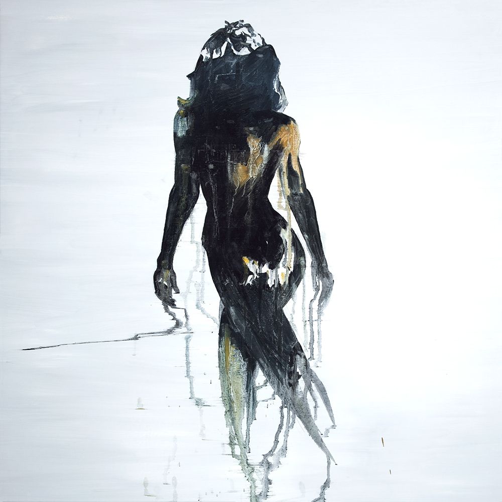 ABSTRACT BACK VIEW OF A WOMAN SILHOUETTE Poster Print by Atelier B Art Studio - Item # VARPDXBEGFIG66
