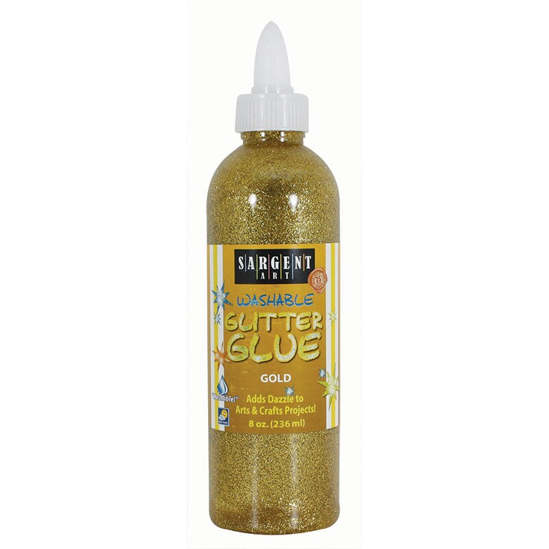 Washable Glitter Glue, 8 Oz., Gold