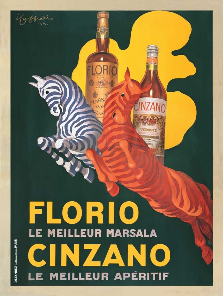 Florio e Cinzano-1930 Poster Print by Leonetto Cappiello # VP895