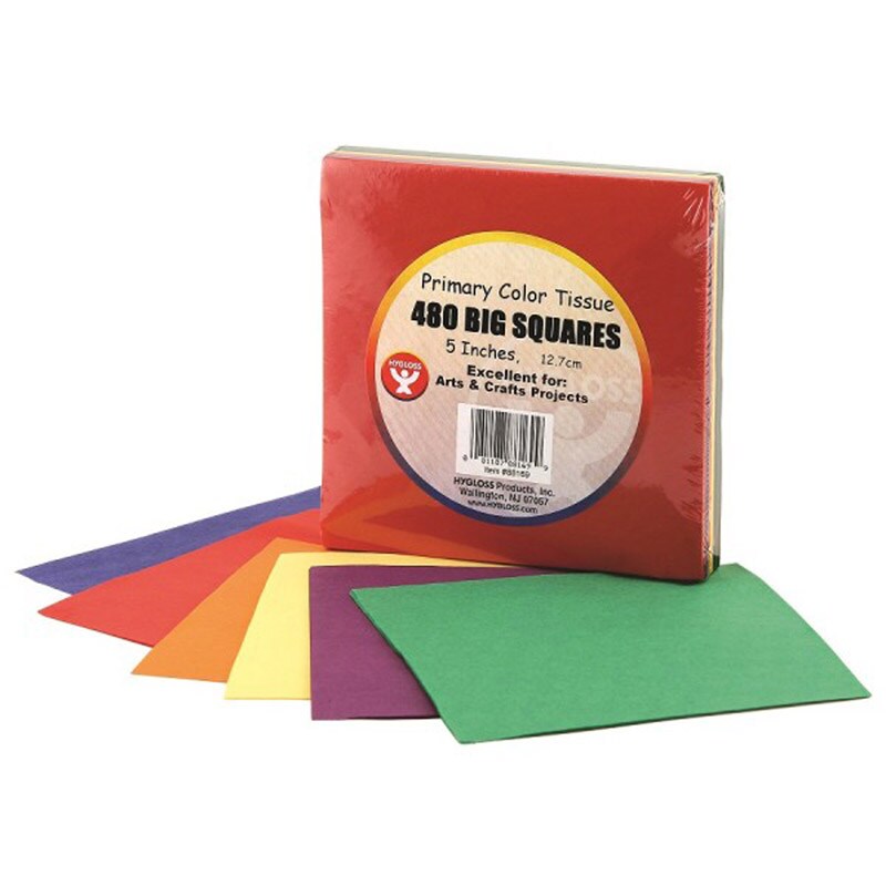 Tissue Squares, 5", Primary Colors, Pack Of 480 Michaels