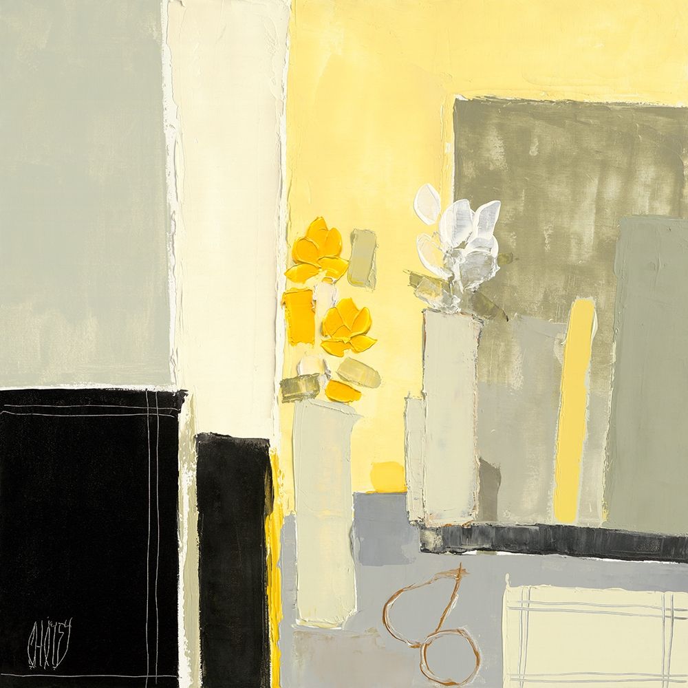 Tulipes blanches et roses jaunes by Christian Choisy - Item # VARPDXIG416