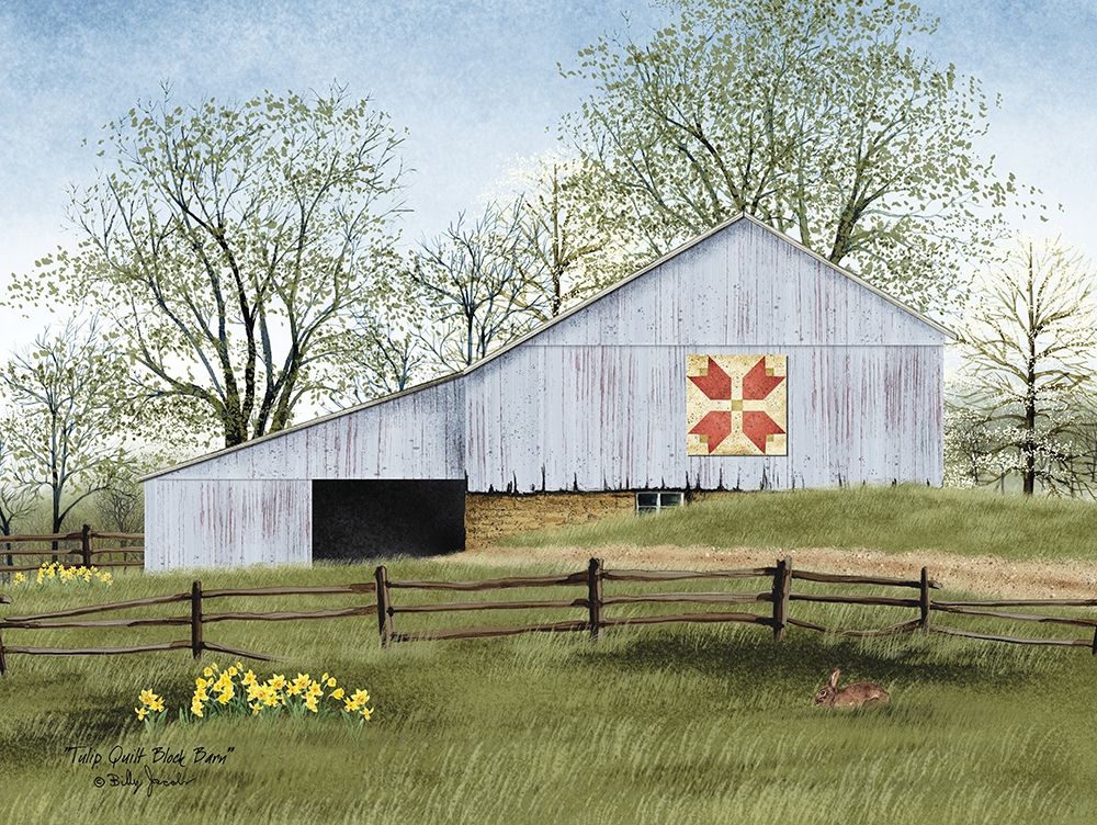 Tulip Quilt Block Barn by Billy Jacobs - Item # VARPDXBJ1022