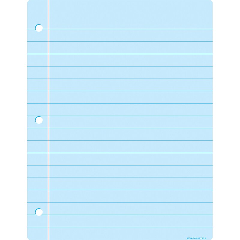Smart Poly&#x2122; Big Light Blue Notebook Paper Chart, Dry-Erase Surface, 17&#x22; x 22&#x22;