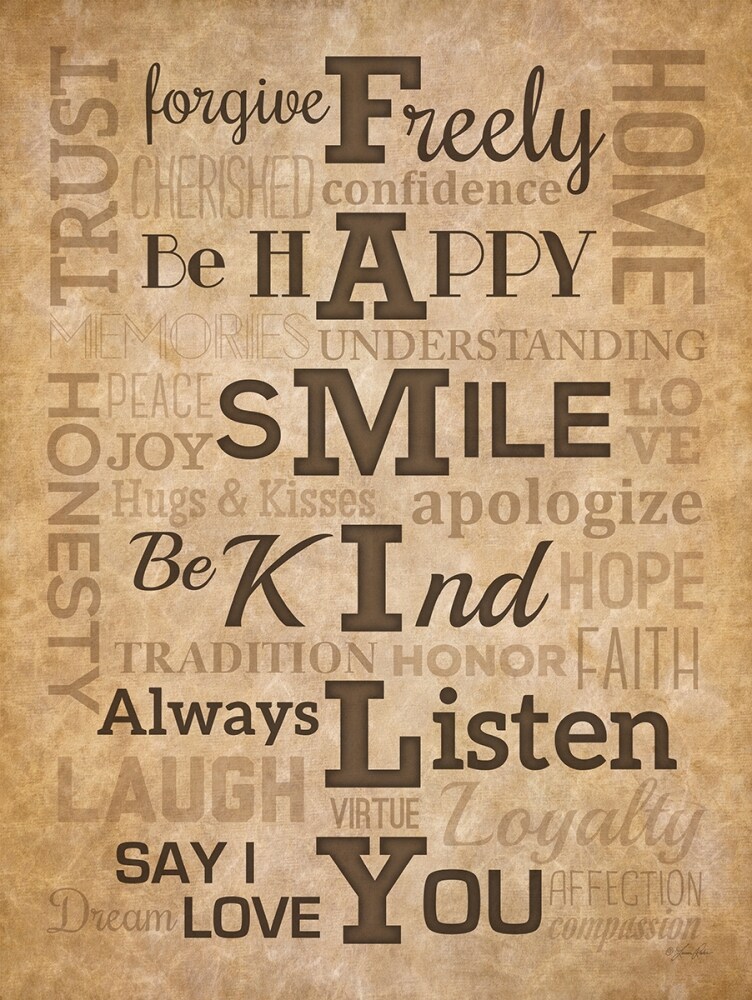 Family Values Poster Print by Lauren Rader - Item # VARPDXRAD1017
