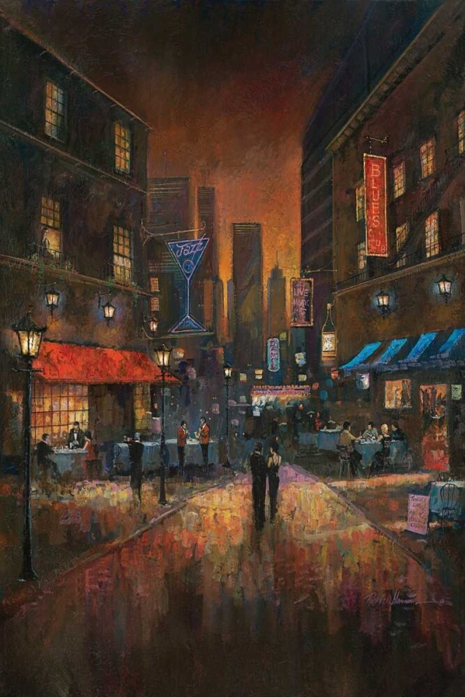 The Blues Club Poster Print by Ruane Manning # 12045