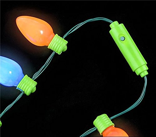 16&#x22; LIGHTP CHRISTMAS BULB NECKLACE