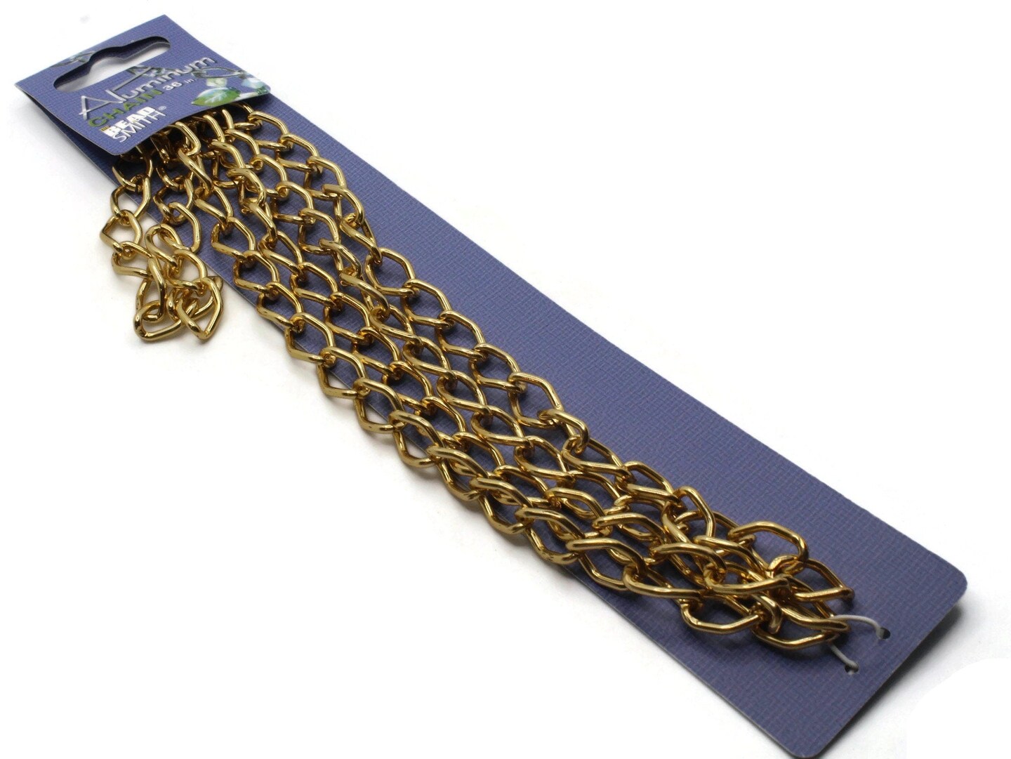 36 Inch Bright Gold Curb Chain - The Bead Smith Chain Anodized Aluminum Chain 14.4mmx9mm