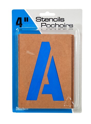 PAINTING STENCIL PACK 4IN ALPHA/NUMBERS