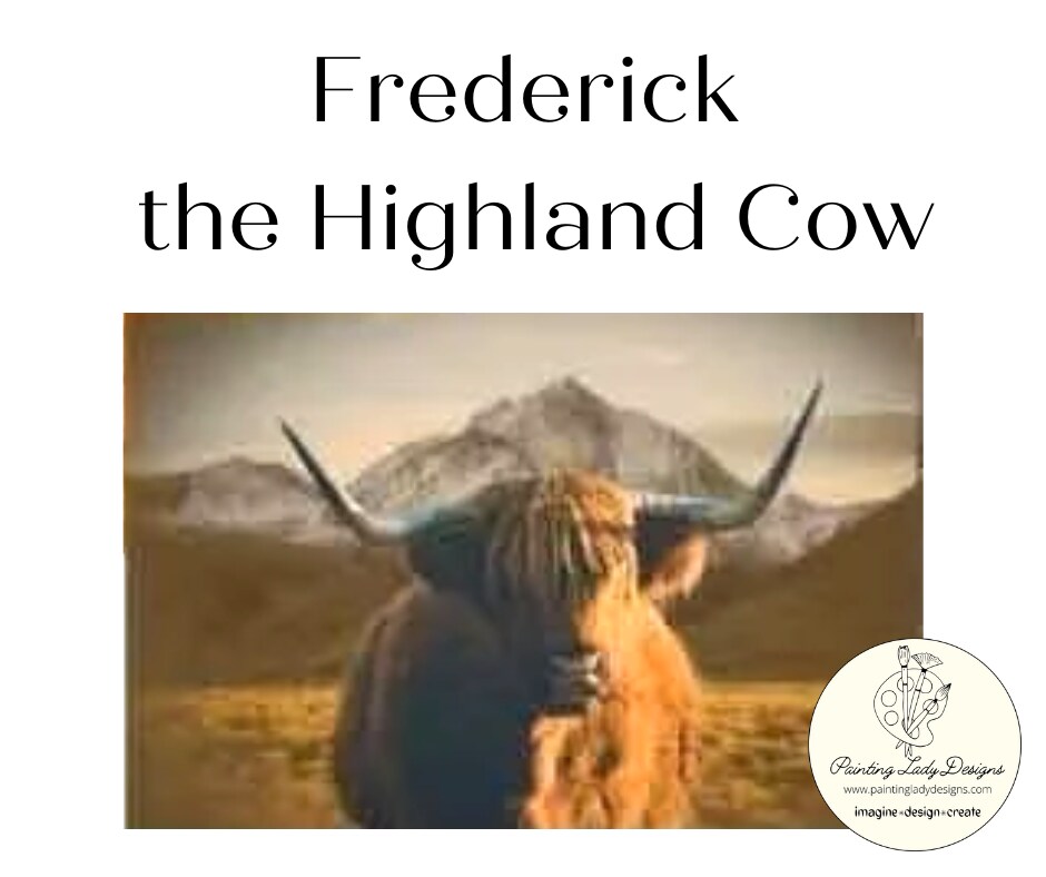 Highland Cow - Frederick Decoupage and Mixed Media Papers (large)