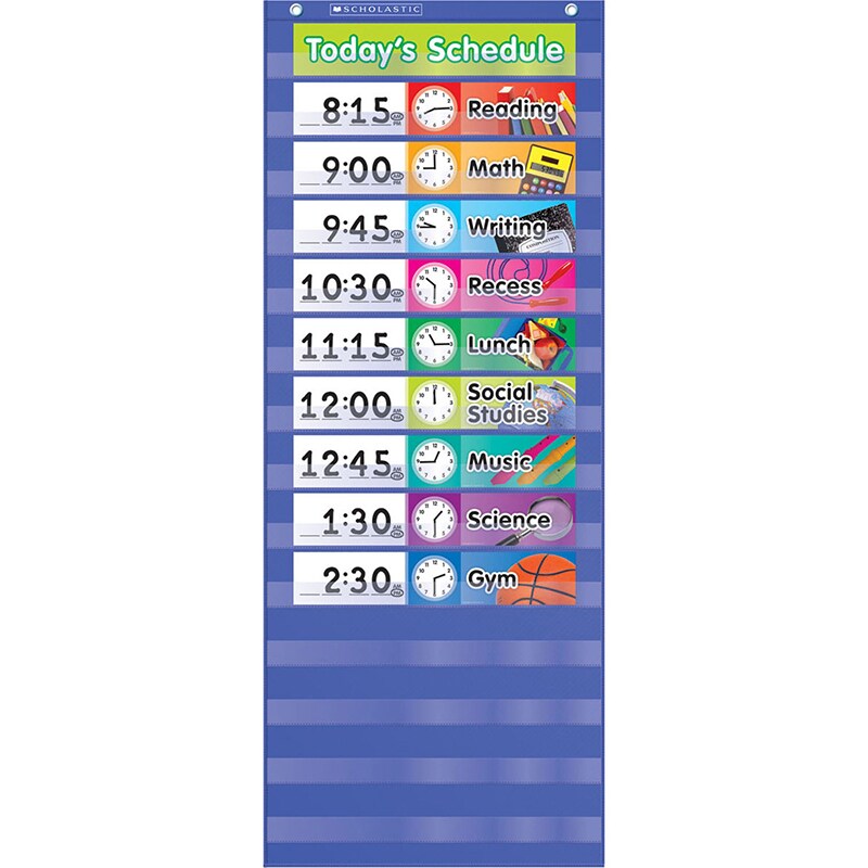 Daily Schedule Pocket Chart, 17 pieces