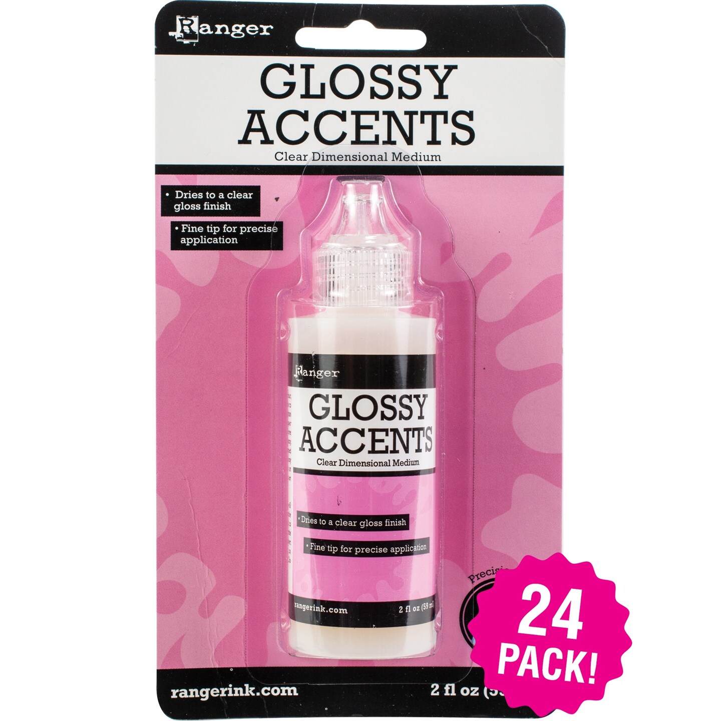 Multipack of 24 - Ranger Inkssentials Glossy Accents 2oz-Clear