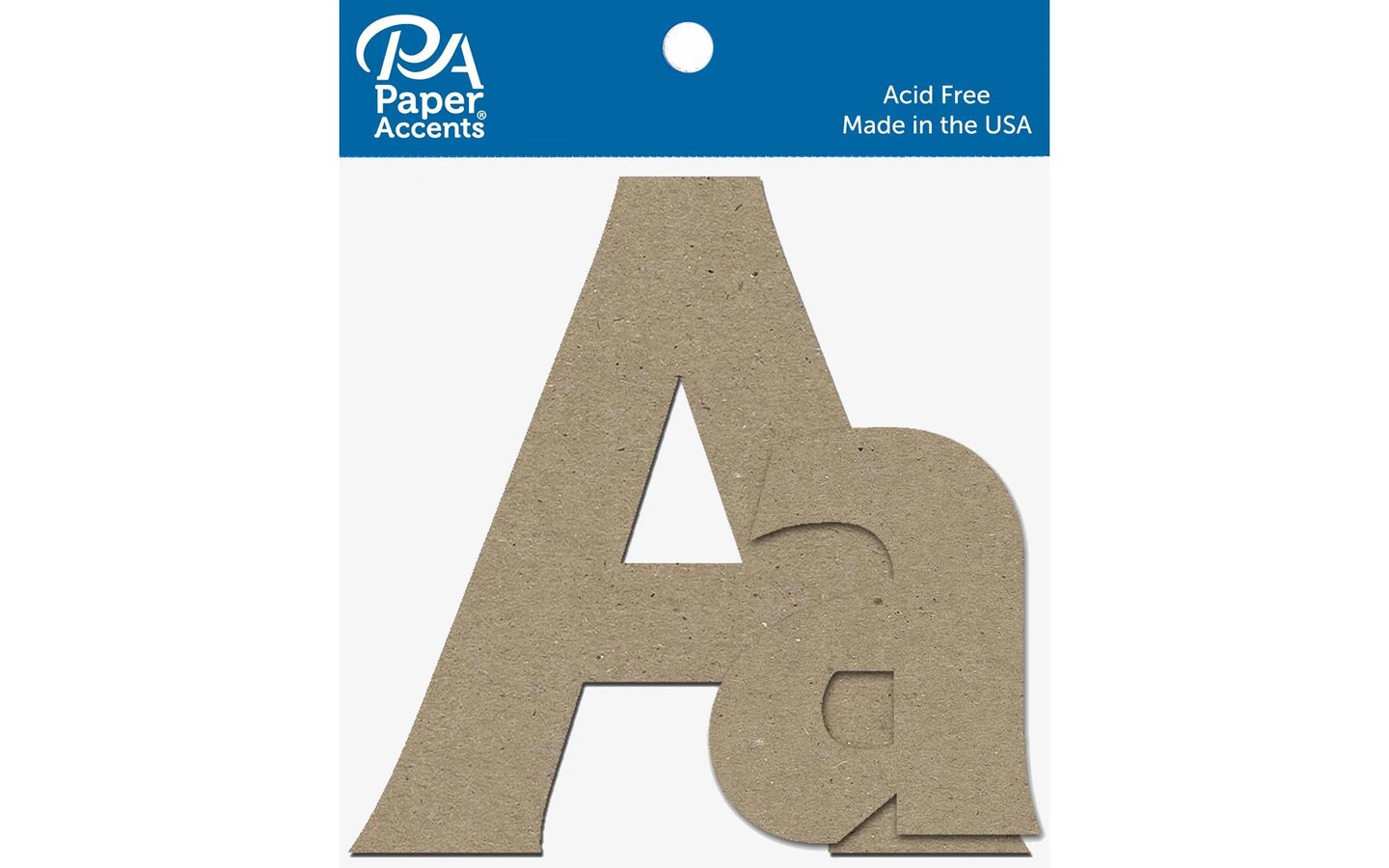 Chipboard Letter 4&#x22; Aa 2pc Natural