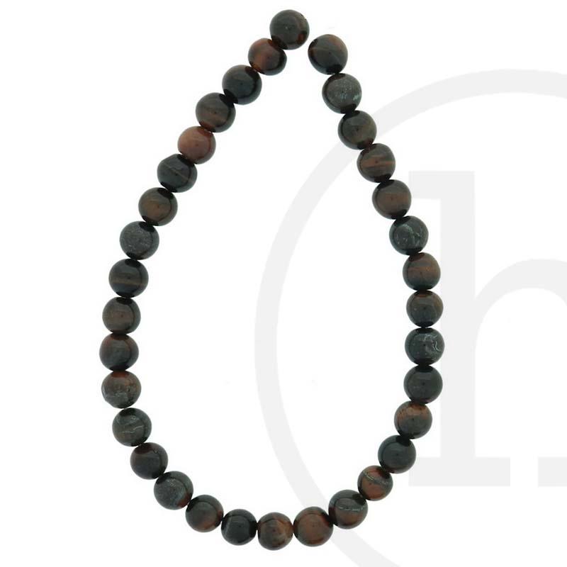 Semi-Precious Stone Red Tiger Eye (B Grade) Round Beads
