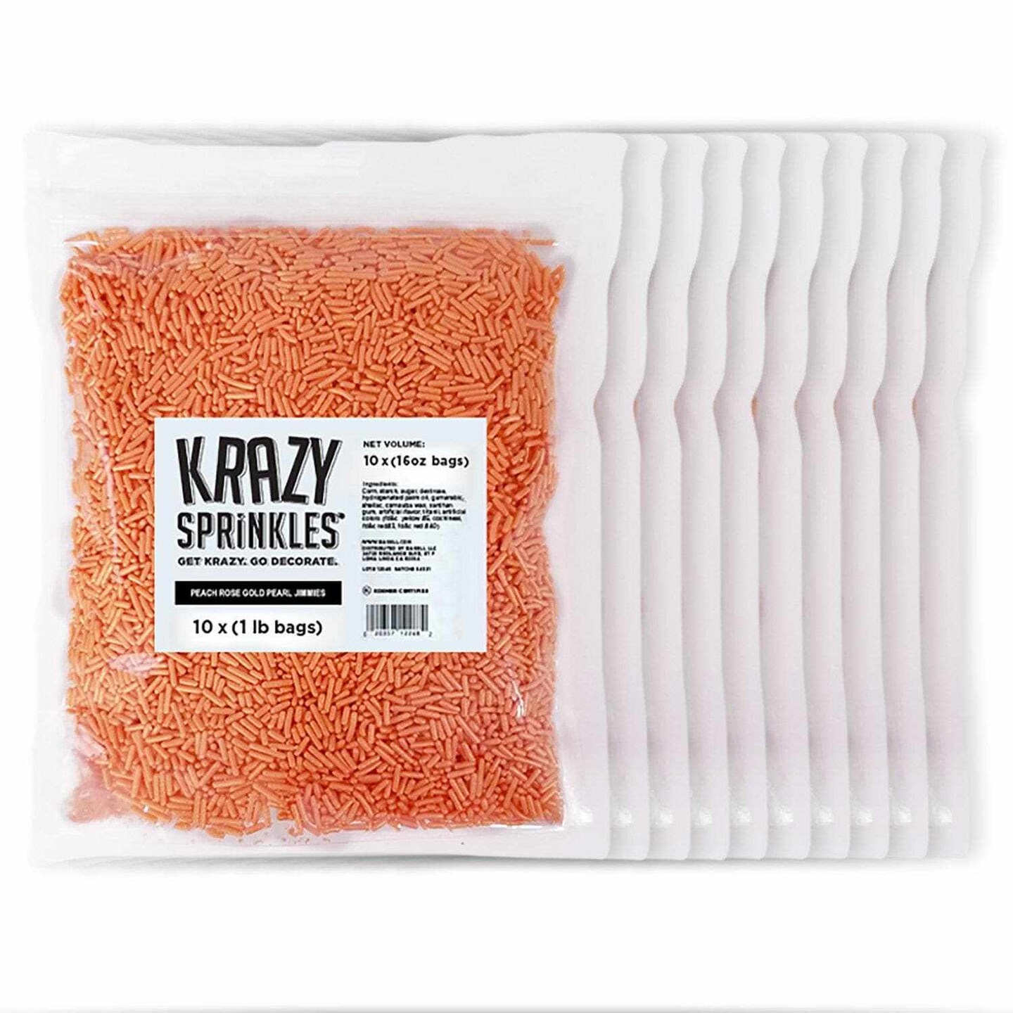 Peach Rose Gold Pearl Jimmies Sprinkles Sprinkles & Edible