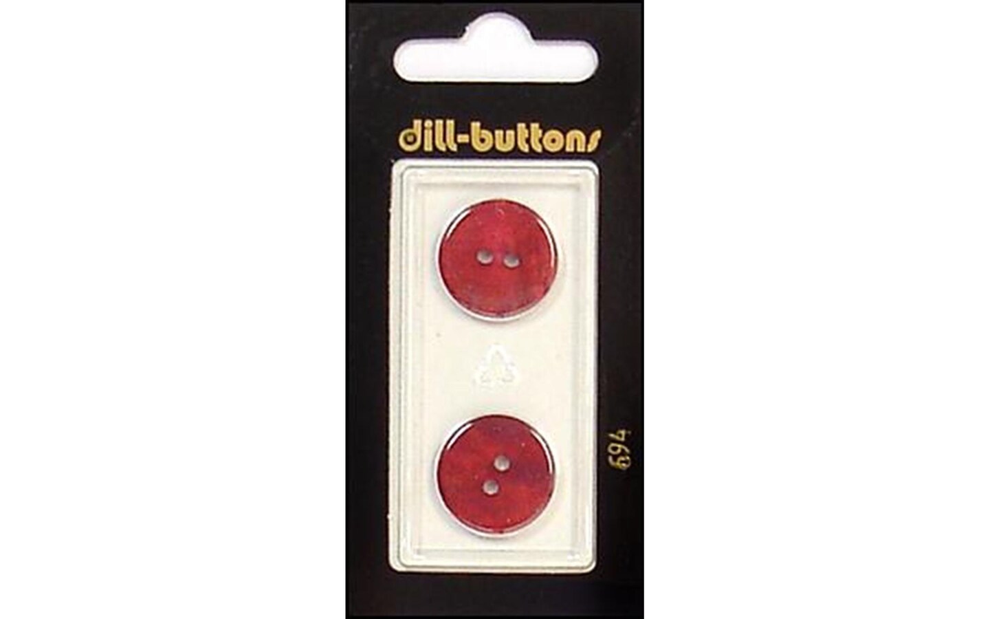 Dill Buttons 18Mm 2Pc 2 Hole Red