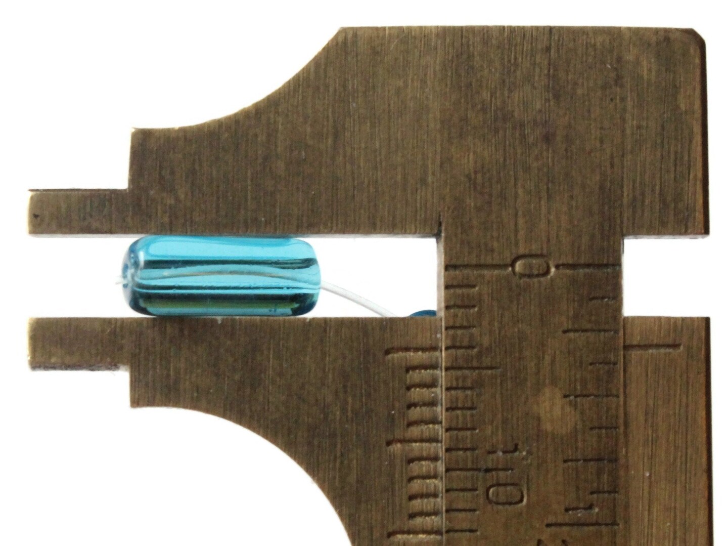 10mm Turquoise Blue Glass Tube Beads Transparent Beads 12.5 Inch Bead Strand Loose Beads