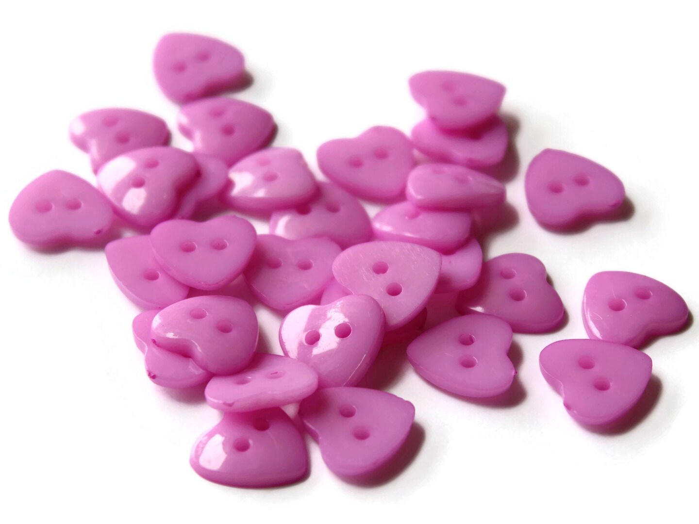 30 14mm Pink Heart Buttons Plastic Two Hole Buttons by Smileyboy | Michaels