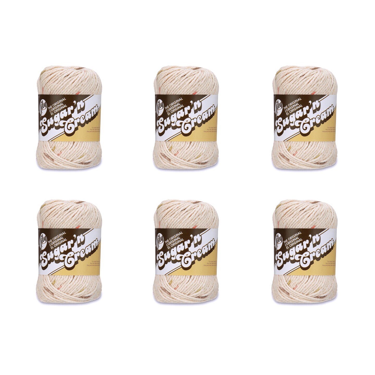 Lily Sugar&#x27;N Cream Sonoma Print Yarn - 6 Pack of 57g/2oz - Cotton - 4 Medium (Worsted) - 95 Yards - Knitting/Crochet