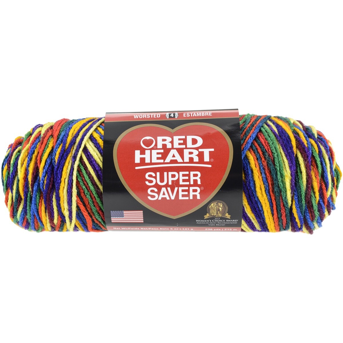 Red Heart Super Saver Mexicana Yarn - 3 Pack of 141g/5oz - Acrylic - 4 Medium (Worsted) - 364 Yards - Knitting/Crochet