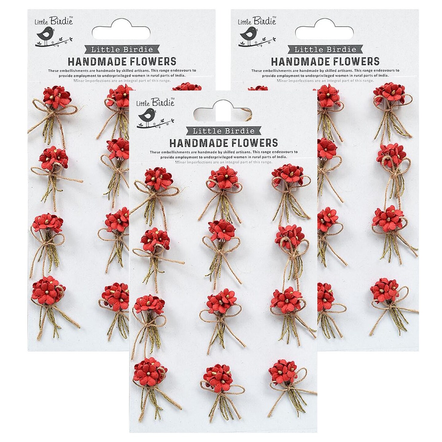 Pack Of 3 Little Birdie Paper Bouquet 12 Pkg Love And Roses Michaels