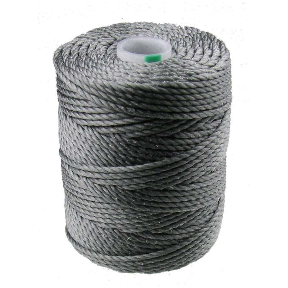 C-Lon Tex 400 Heavy Weight Bead Cord, Gunmetal - 1.0mm, 36 Yard Spool