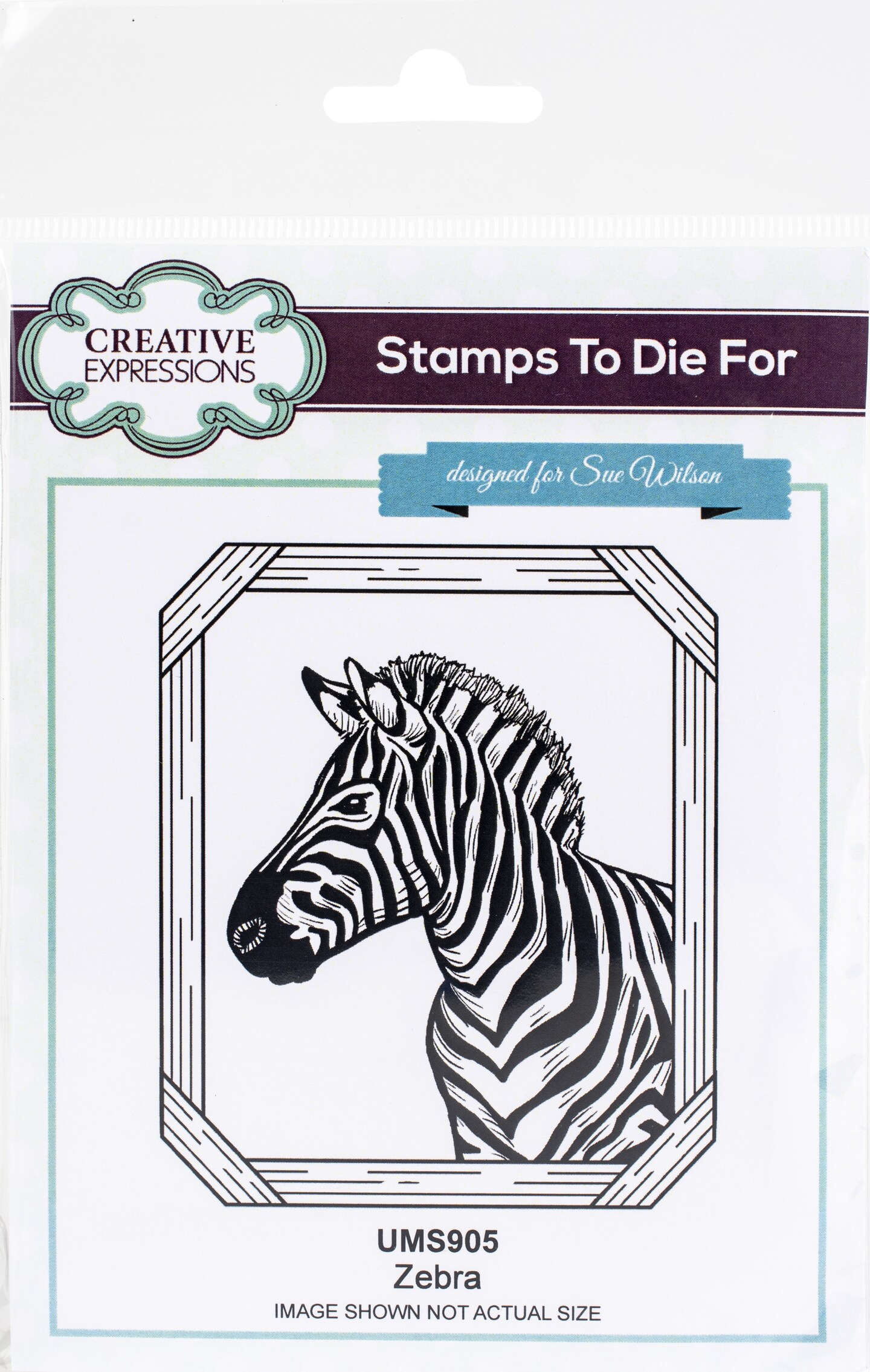 Creative Expressions Rubber Stamp By Sue Wilson-Zebra