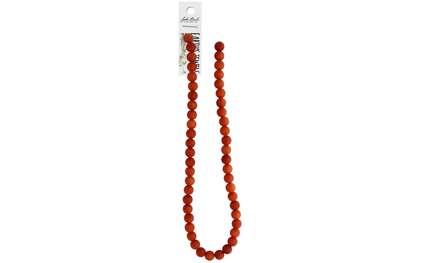 John Bead Ej Sp 16&#x22; 8Mm Rnd Avdenturine Peach Mat
