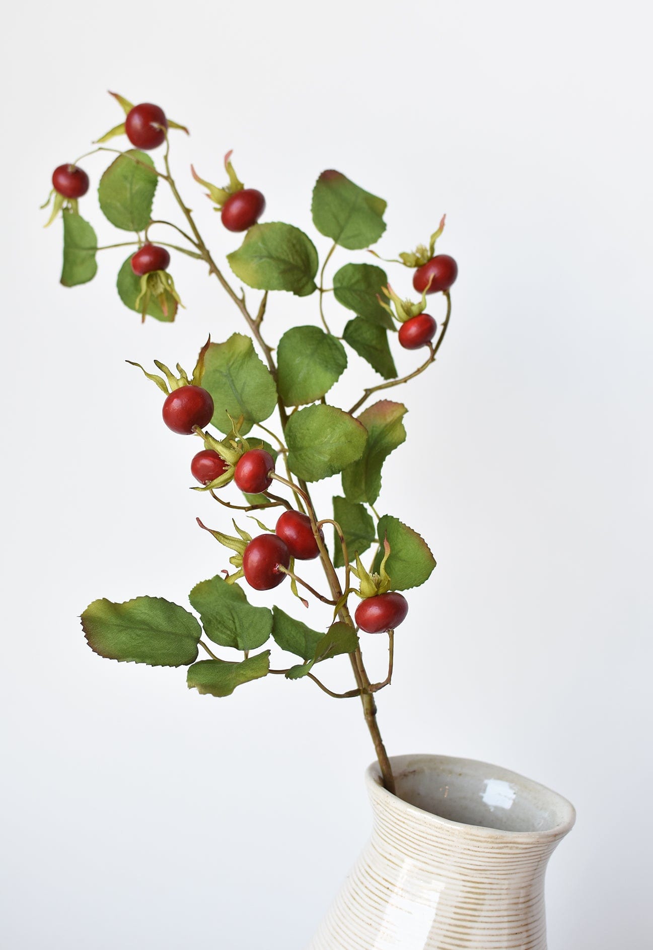 28&#x22; Faux Red Rosehip Berry Stem