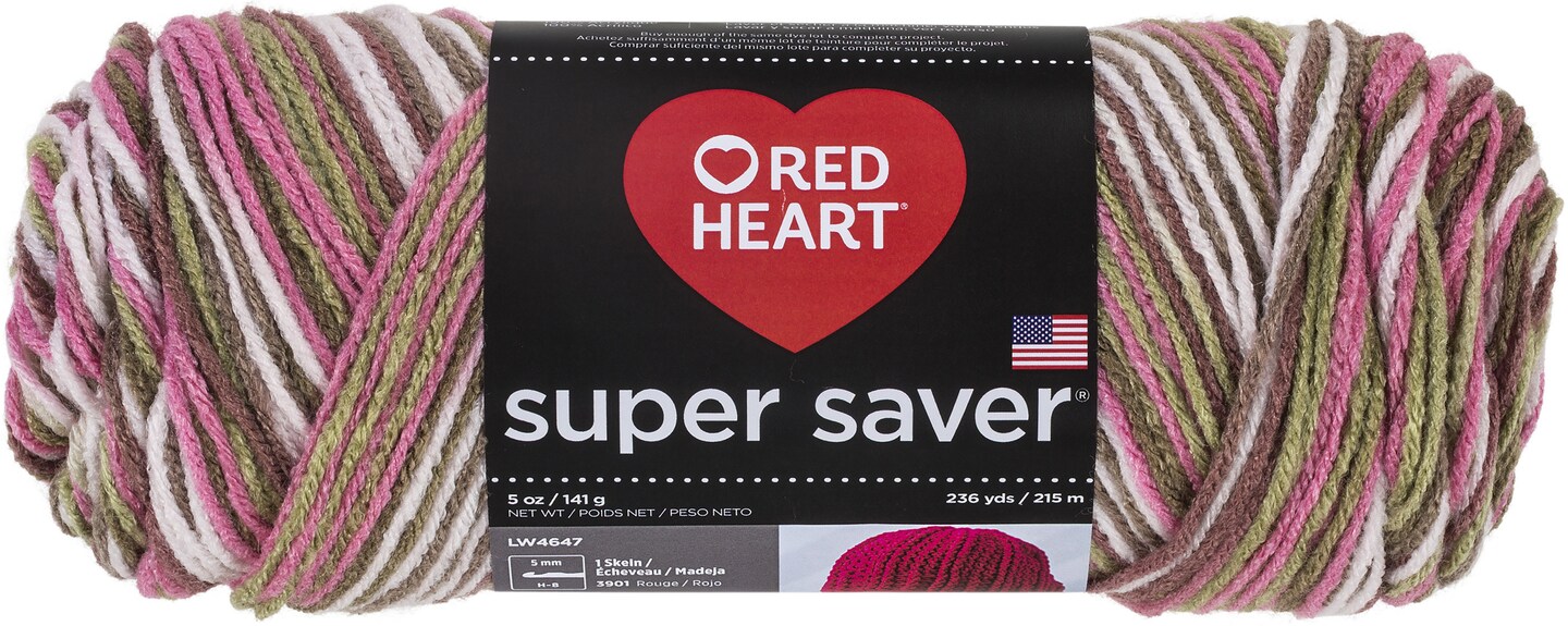 Red Heart Super Saver Worsted Weight Yarn 3 Bundle - Perfect Pink - Red Heart Yarn - Yarn & Needlecrafts