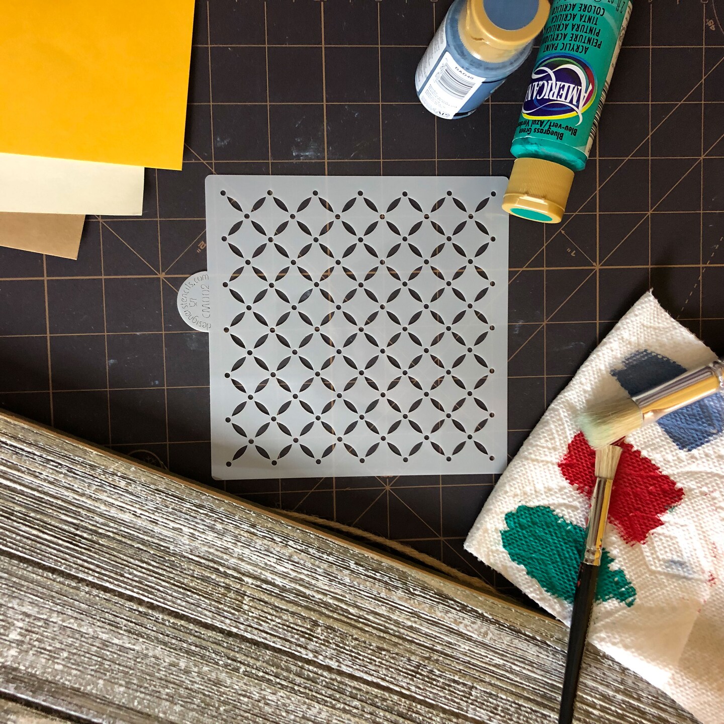 Swiss Dot Lattice Cookie & Craft Stencil | CM002 by Designer Stencils | Cookie Decorating Tools |