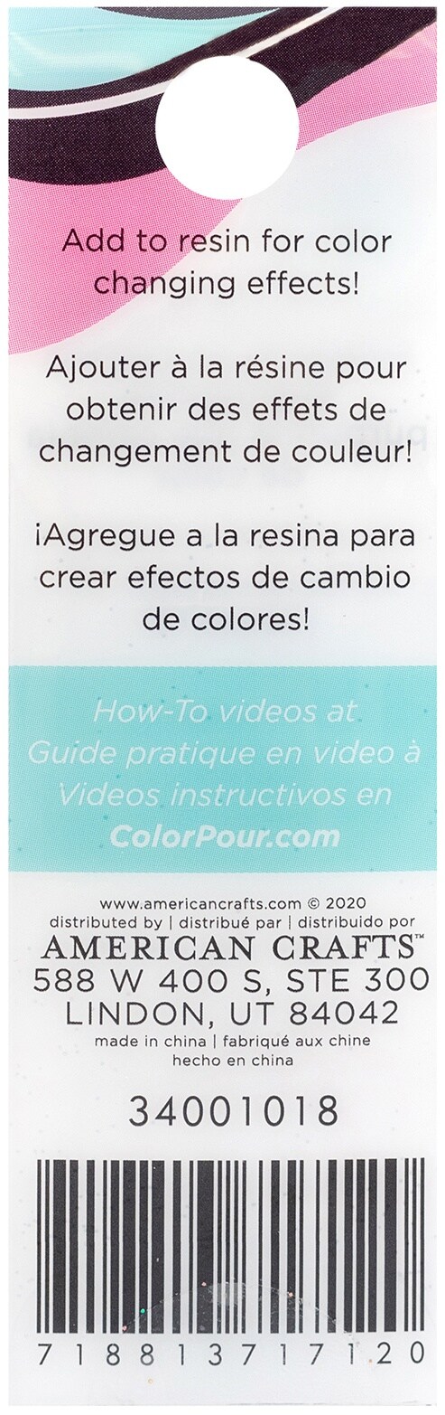 American Crafts Color Pour Resin Mix-Ins-Color Changing Glitter 4/Pkg
