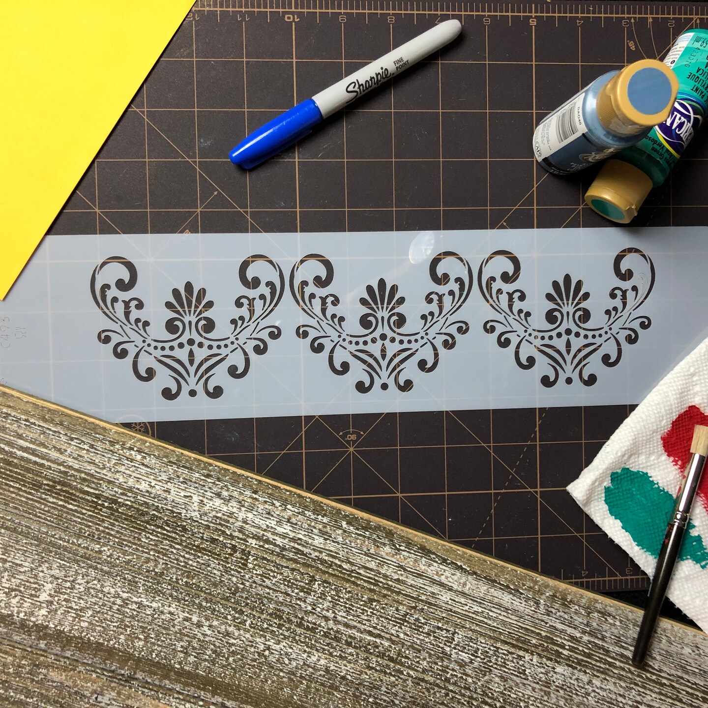 Fleur De Lis Cake Stencil Side #4 | C493 by Designer Stencils | Cake Decorating Tools | Baking Stencils for Royal Icing, Airbrush, Dusting Powder | Reusable Plastic Food Grade Stencil for Cakes | Easy to Use &#x26; Clean Cake Stencil