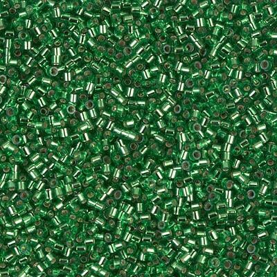 Miyuki Delica Bead 15/0, DBS0046, Silver Lined Green