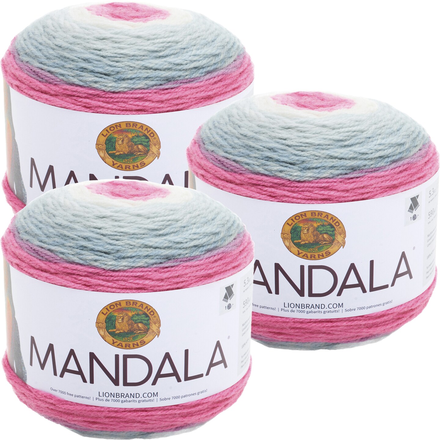 (3 Pack) Lion Brand Mandala Yarn - Unicorn