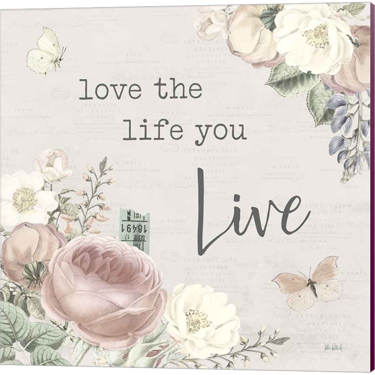 Garden District Neutral by Katie Pertiet 14&#x22; x 14&#x22; Canvas Wall Art (Set of 2)