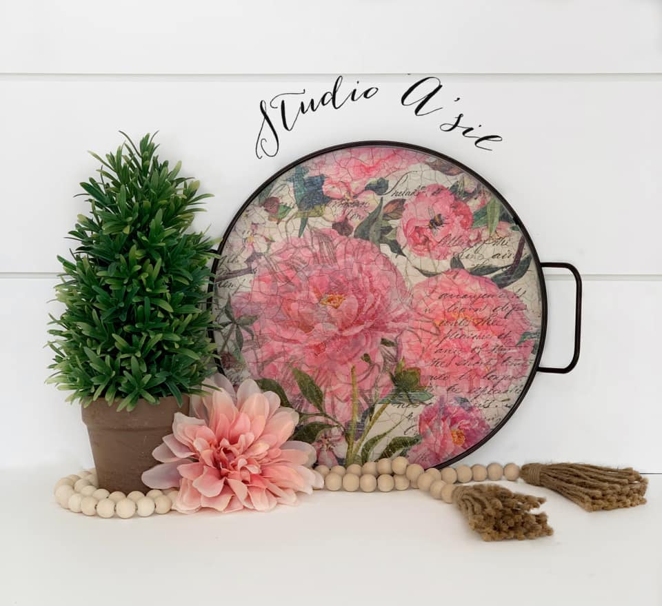 Peonies in Pink Decoupage Papers for Crafting and Multi Media Art (medium)